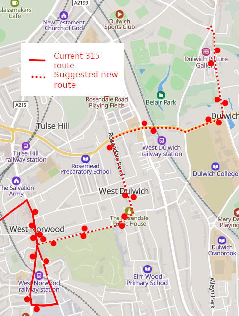 The proposed 201 route