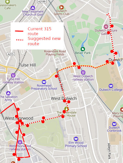 The proposed 201 route