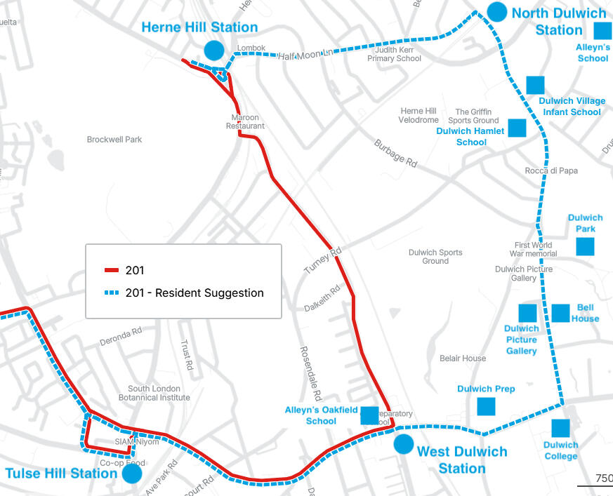 The current 201 route
